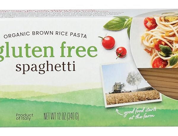 Jovial Gluten Free Brown Rice Pasta Organic - Award-Winning Taste & Texture, Non-GMO, Free of Top 8 Allergens, Vegan Brown Rice Noodles, Made in Italy - Gluten Free Spaghetti, 12 oz