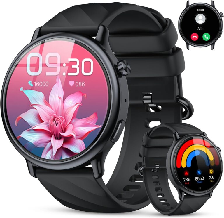 Smart Watch for Women Fitness Tracker: Waterproof Digital Mens Watches Make Answer Call Smartwatch for Android Phone iPhone Samsung Compatible Step Running Pedometer Sleep SpO2 Heart Rate Monitor