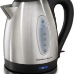 Hamilton Beach Electric Tea Kettle, Water Boiler & Heater, 1.7 Liter, Cordless Serving, 1500 Watts for Fast Boiling, Auto-Shutoff and Boil-Dry Protection, Stainless Steel (40880)