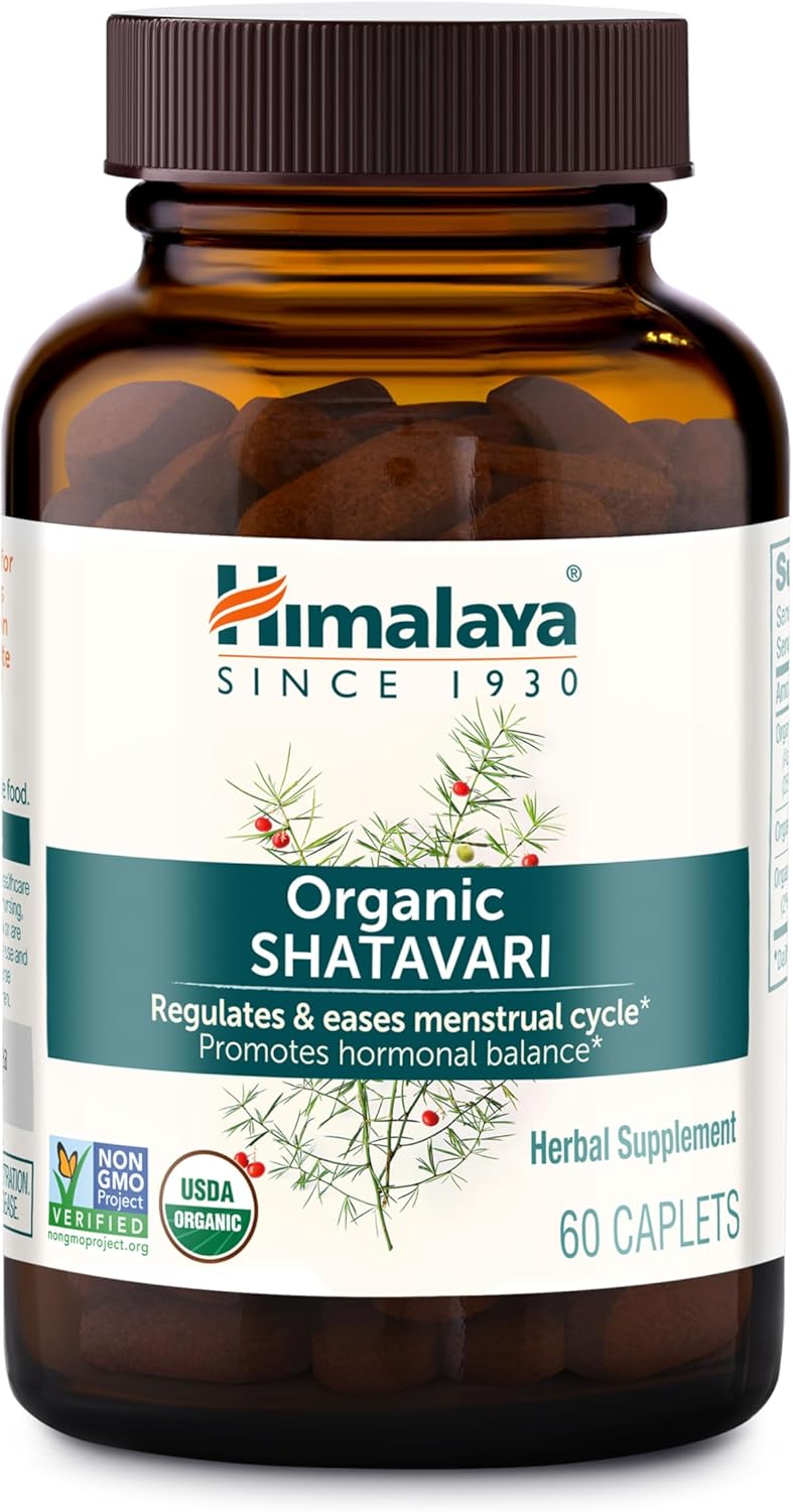 Himalaya Organic Shatavari - Promotes Hormone Balance for Women and Menstrual Cramp Relief - USDA Organic, Vegan, Gluten Free, 1300 mg, 60 Caplets Himalaya Organic Shatavari - Promotes Hormone Balance for Women and Menstrual Cramp Relief - USDA Organic, Vegan, Gluten Free, 1300 mg, 60 Caplets