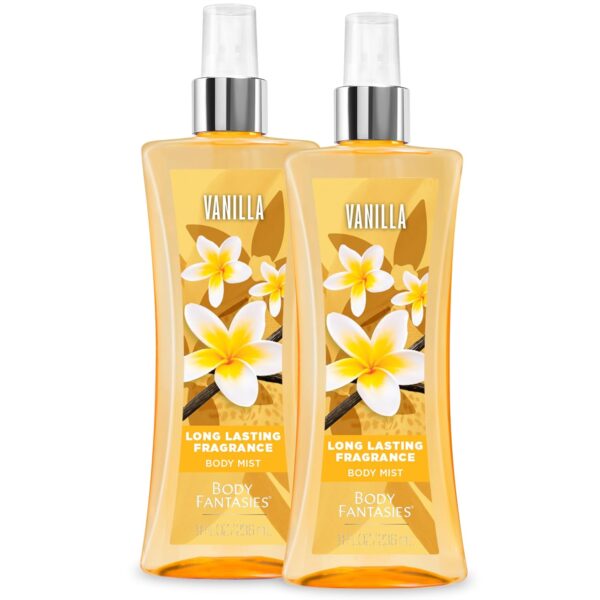 Body Fantasies Signature Fragrance Body Spray, Vanilla, 8 fl oz (Pack of 2)