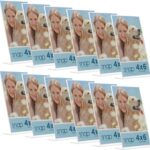 Set of 12 Snap - 4"x6" Clear Acrylic Self Standing Photo Frames - Perfect for Showcasing Memories in Style - Versatile and Durable Design for Home or Office Dcor - Rectangular TableTop - Single Picture Frame