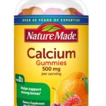 Nature Made Calcium Gummies 500 mg Per Serving with Vitamin D3, Dietary Calcium Supplement for Bone Support, 80 Gummies, 40 Day Supply