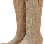 HISEA Rollda Cowboy Boots for Women, Cowgirl Boots, Comfortable Western Boots with Pointed Toe Stitched Embroidery for Country Concert Dancing Wedding Traveling Daily Outfits