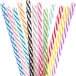 Dakoufish 12 Piece 11 Inch Reusable Plastic Thick Replacement Straws for 16 OZ 20 OZ 30 OZ Stanley,YETI,Starbucks, Owala Tumblers with Brush (11inch, Mix 12color)