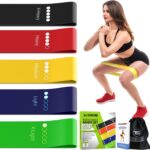 TechStone Resistance Bands Set  5 Levels Loop Exercise Bands for Men & Women, Elastic Workout Bands for Home Gym, Training, Yoga & Fitness, Carry Bag Included