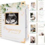 Pregnancy Journal for First Time Moms Gifts - 90 Pages Hardcover Pregnancy Memory Book, Beautiful & Cute Baby Book Keepsake, Ultrasound Baby Scrapbook, Mom To Be Gift (Alpine)