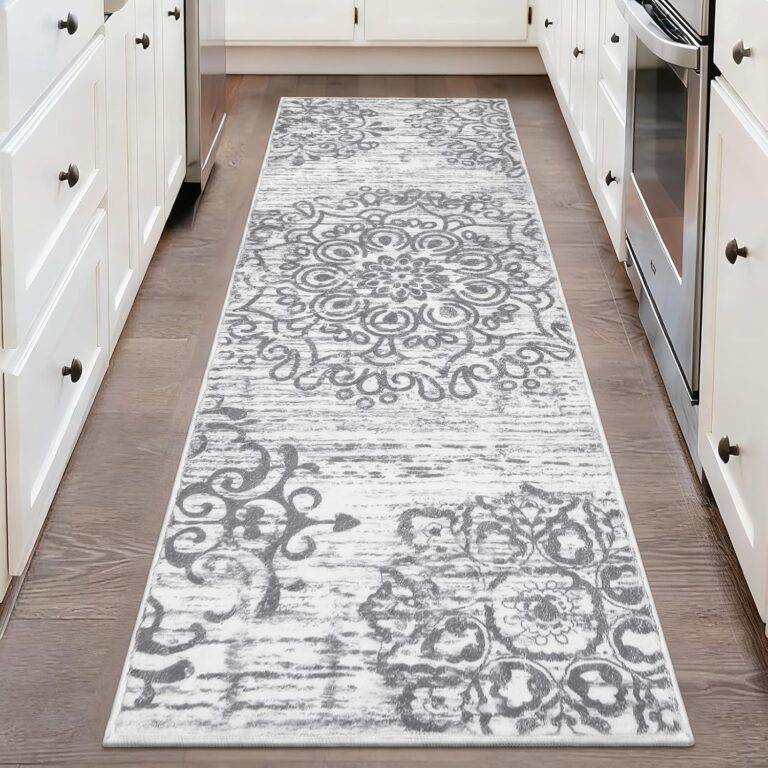 HEBE Hallway Runner Rug 2'x6' Washable Vintage Kitchen Rugs Non Slip Laundry Rug Runner Distressed Boho Floor Carpet Runners for Hallways Entryway Laundry Room Kitchen Bathroom