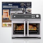 Ninja | French Door Premier Air fry Oven | 10-in-1 functions | 20.3-qt capacity | 5-qt Air Fry Basket, Sheet Pan, Wire Rack, Broil Rack | PFAS-free Cooking Surface, Dishwasher-Safe Accessories | FO101