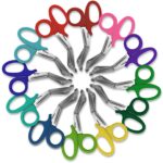 SURGICAL ONLINE 12-Pack Heavy Duty EMT Shears/Fabric Shears in Assorted Rainbow Colors, 7.5" - Ideal for EMS, Nurse, Crafting and Tailoring | Strong Enough to Cut A Penny in Half