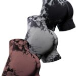 OVESPORT Workout Shorts for Women Scrunch Butt Lifting High Waisted Yoga Gym Seamless Booty Biker Shorts