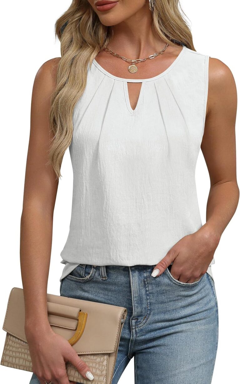 Blooming Jelly Womens Summer Tank Top Sleeveless Business Casual Outfits 2026 Basic Loose Dressy Work Shirt