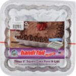 HANDI FOIL Cook n Carry Square Cake Pan with Lid, 3 CT