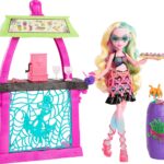 Monster High Doll & Playset, Lagoona Blue Scare-adise Island Snack Shack with Food Accessories & Color-Change Drinks