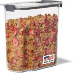 Rubbermaid Brilliance Airtight Cereal Food Storage Container, Shatterproof, BPA-Free and Dishwasher-Safe, 32oz Capacity
