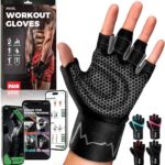 MhIL Workout Gloves for Men  Comfortable Gym Gloves for Men with Enhanced Grip for Safety and Hand Protection  Weight Lifting Protection with Wrist Wraps Support for Performance Boost and Style