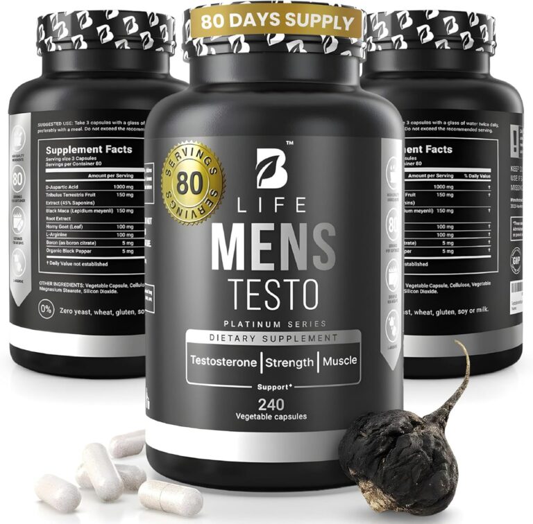 Testosterone Booster Supplement for Men | Boron supplement for men with Tribulus Terrestris, Black Maca, Horny Goat Weed, L-Arginine | Stamina, Endurance, Muscle growth & strength | 80 Servings