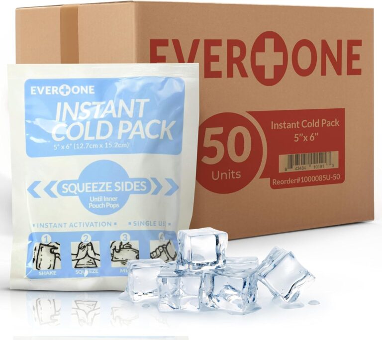 Instant Cold Pack | Disposable Ice Packs  Cold Therapy for Injuries, Swelling, Inflammation, Muscle Strains  Ideal for First Aid Kits  5x6 Inches, 50 Count
