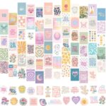 Artivo Danish Pastel Wall Collage Kit for Aesthetic Pictures 70 cards, for Teen, Girls Room Dcor