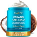 MAREE Deep Conditioning Hair Mask for Damaged Hair Treatment  Keratin Hair Care for Hydrating Growth Repair Moisturizing  Dry Curly Color Refreshing  Tratamiento Mascarilla Para el Cabello Seco