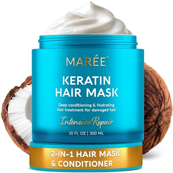 MAREE Deep Conditioning Hair Mask for Damaged Hair Treatment  Keratin Hair Care for Hydrating Growth Repair Moisturizing  Dry Curly Color Refreshing  Tratamiento Mascarilla Para el Cabello Seco