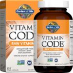Garden of Life Vitamin Code Raw Vitamin C - 120 Capsules, 500mg Whole Food Vitamin C Capsules + Fruit & Veggie Blend & Probiotics, Supplements for Adults, Vegan, Gluten Free