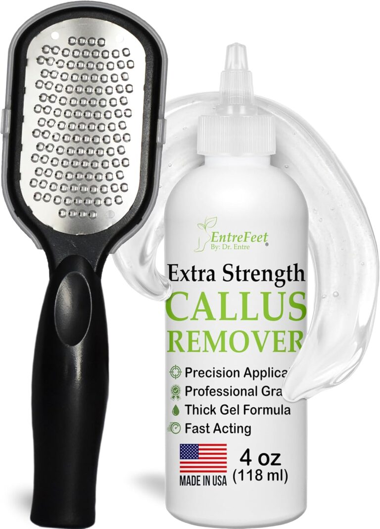 Dr. Entre's Callus Remover Gel & Foot File: Extra Strength Callus Remover for Feet, Foot Callus Remover Care, Pedicure Tools Supplies, Spa Kit, Dead Skin Scrubber, 4 oz