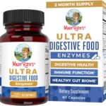 MaryRuth Organics Ultra Digestive Enzymes Capsules | Up to 2 Month Supply | Supplement for Gut Health Support | Digestion & Immune Support with Amylase | Lipase & Lactase | Vegan | 60 Count