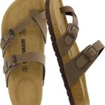CUSHIONAIRE Luna Sandals for Women, Cork Footbed Womens Sandals for Summer Comfort with Adjustable Straps, Wide Width Available