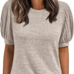 AUTOMET Womens Tops Summer Sweater Spring Tunic Dressy Casual Blouses Business Cute Trendy Short Sleeve Shirt 2026