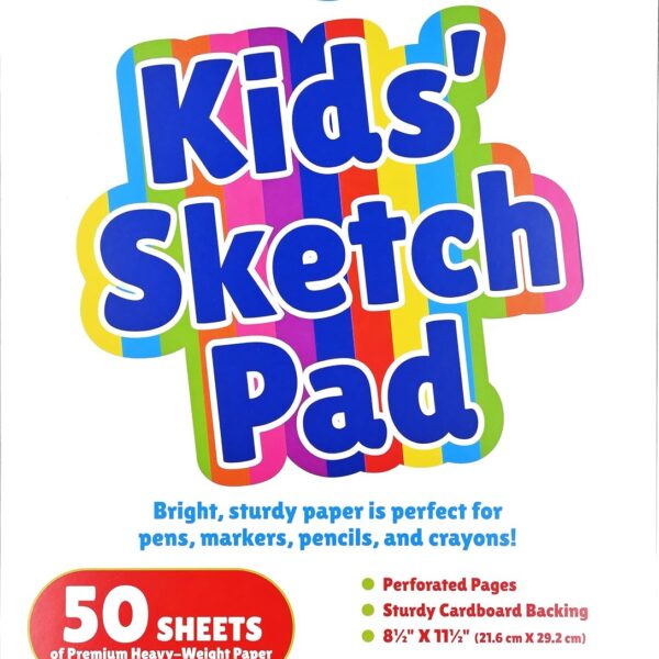 Kids' Sketch Pad (50 perforated sheets of high quality paper. Acid-free)