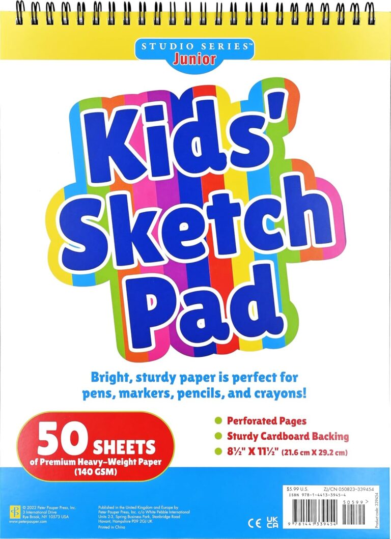 Kids' Sketch Pad (50 perforated sheets of high quality paper. Acid-free)