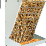 KUAFU Hay Feeder 2 in 1 Hay Rack Wall Mount Goat FeedersHeavy Duty Galvanized Steel Hanging Feeders for Farm Livestock Small Goat & Sheep Grain Indoor Outdoor Uses