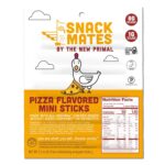 Snack Mates by The New Primal, Chicken Pizza Meat Stick, All Natural Chicken, High Protein and Low Sugar Kids Snack, Certified Paleo, Certified Gluten Free, Lunchbox Friendly, 0.5 oz, Pack of 5