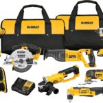 DEWALT 20V MAX Power Tools, 9 Cordless Tool Combo, Impact and Drill Driver, Oscillating Tool, Grinder,Circular and Reciprocating Saw,Right Angle Drill,Speaker,LED Light, 2 Batteries,Charger (DCK940D2)