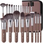 DUcare 22Pcs PRO Grade Makeup Brushes Professional with Bag 22Pcs Makeup Brush Set Premium Synthetic Kabuki Foundation Blending Brush Face Powder Blush Concealers Eye Shadows with Case