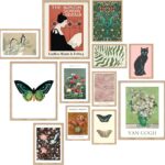 97 Decor Eclectic Wall Decor - Vintage Boho Wall Art Prints, Retro Maximalist Aesthetic Pictures, Gallery Prints Funky Eclectic Posters for Bedroom Home Dorm Decorations (Unframed)