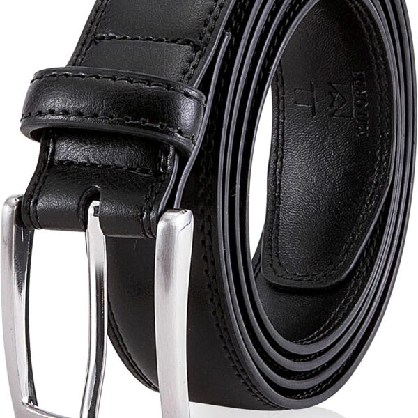 MILORDE Men's Genuine Leather Dress Belt, Handmade, 100% Cow Leather, Fashion & Classic Designs for Work Business and Casual