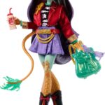 Monster High Jinafire Long Doll, Dragon with Pet Dog Cloudy Yun Yun and 7 Accessories Like Sketch Pad, Yogurt Drink, Backpack and More