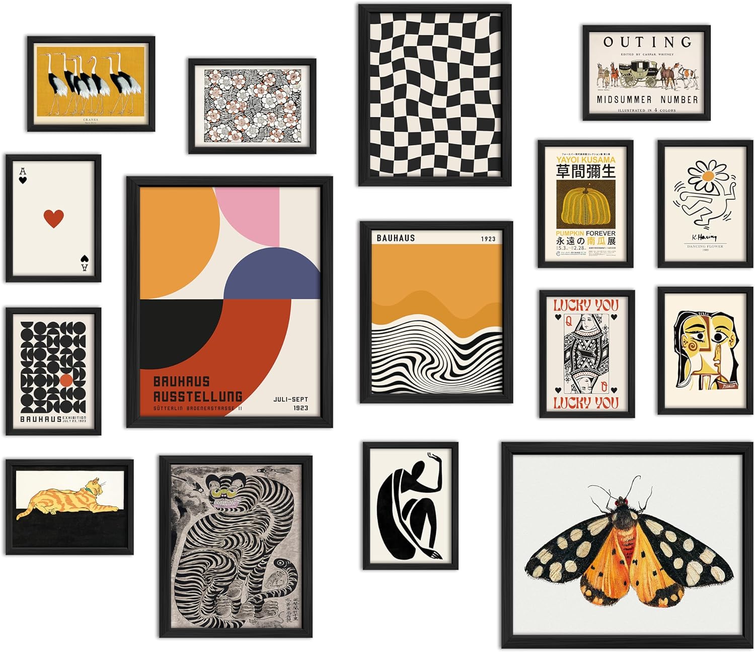 ANERZA 16 PCS Eclectic Wall Art Decor, Modern Maximalist Wall Prints for Bedroom, Bauhaus Posters for Room Aesthetic, Retro Abstract Wall Collage Kit for Living Room, Funky Dorm Gallery Home Decor ANERZA 16 PCS Eclectic Wall Art Decor, Modern Maximalist Wall Prints for Bedroom, Bauhaus Posters for Room Aesthetic, Retro Abstract Wall Collage Kit for Living Room, Funky Dorm Gallery Home Decor