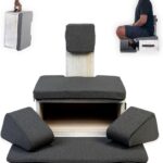 Ungloo Box Meditation Floor Chair, Back Support, Knee and Hip Support, Knees, Portable and Lightweight (Gray)