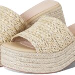 EQAUDES Platform Slip on Espadrille Sandals for Women Summer Wedges Slides -Flatform, Open Toe, Bohemia, Beach, Wedding