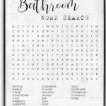 Stupell Industries Bathroom Search Fun Family Word, Design by Daphne Polselli Wall Art, 11 x 14, Black