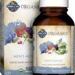 Garden of Life Organics Whole Food Multivitamin for Men, 120 Tablets, Vegan Mens Vitamins and Minerals for Health and Well-Being, Certified Organic Vegan Multi