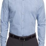 Kenneth Cole Mens Dress Shirt Slim Fit Checks and Stripes (Patterned)