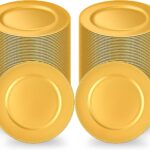 100Pcs Gold Charger Plates Bulk Wedding - 13" Premium Gold Chargers for Dinner Plates, Decorative Charger Plates for Events & Parties