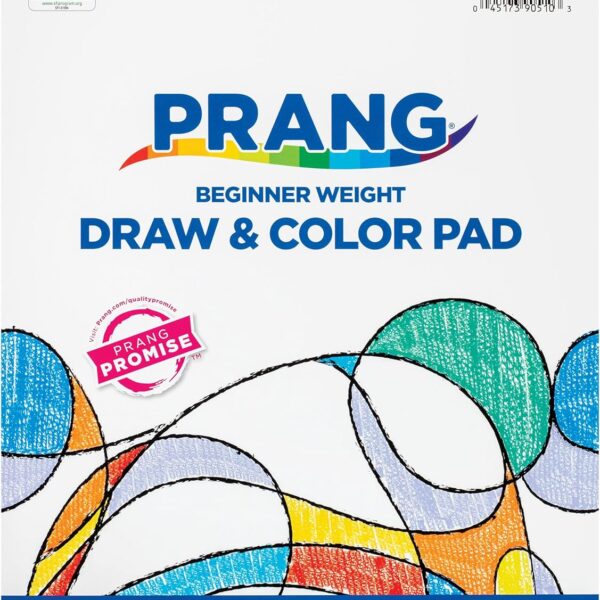 Prang (Formerly Art Street) Drawing & Color Paper Pad, White, Beginner Weight, 9" x 12", 60 Sheets