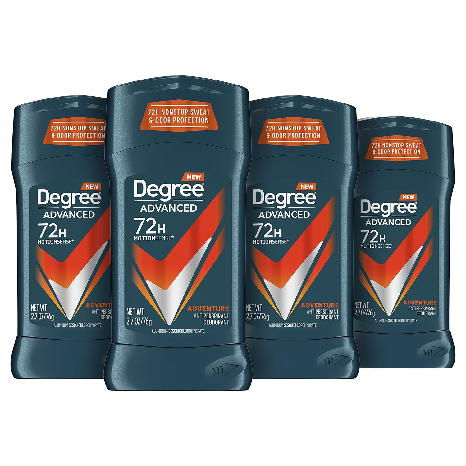 Degree Men Antiperspirant Deodorant Adventure Antiperspirant For Men With MotionSense Technology 2.7 oz, Pack of 4 Degree Men Antiperspirant Deodorant Adventure Antiperspirant For Men With MotionSense Technology 2.7 oz, Pack of 4