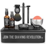 Viking Revolution Luxury Safety Razor Shaving Kit - Includes Double Edge Safety Razor, Stand, Bowl, After-Shave Balm, Pre-Shave Oil, Badger Brush - Safety Razor Kit