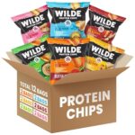 WILDE Protein Chips Variety Pack, High Protein Snacks for Adults, Keto Chips, Gluten Free, Low Carb Snack Box Made with Real Ingredients 1.34oz Bags, Pack of 12